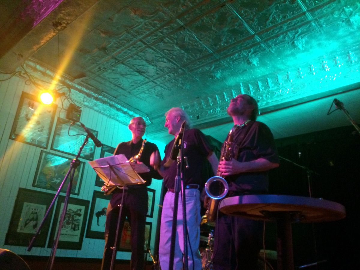On stage with the quartet